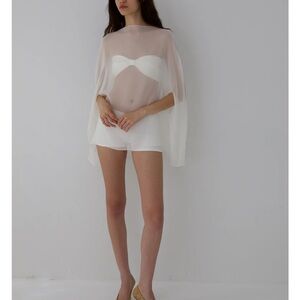 BUCI IBIS PONCHO SET IN IVORY
